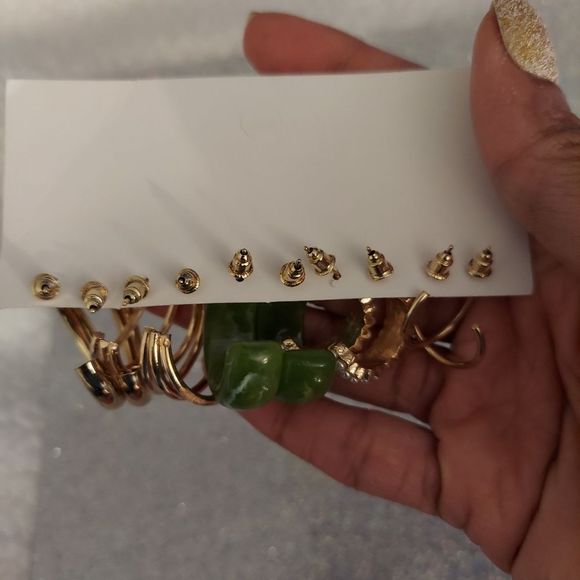 Bohemian Hoops Set -5 Pairs of Fashion Earrings - Picture 3 of 8